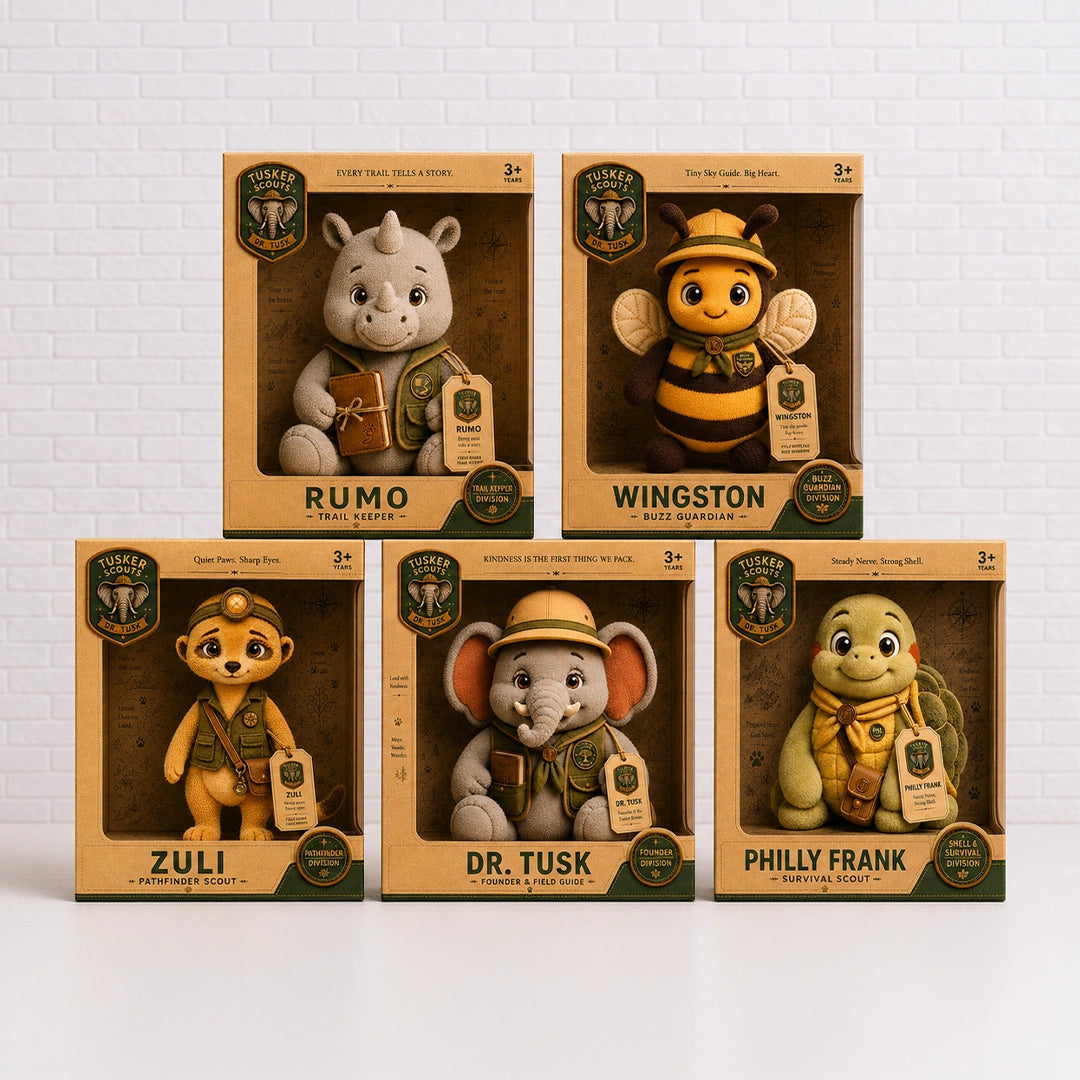 Tusker Scouts Expedition Family Plushie Set